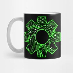 Green Techie Circuit Board Gear Mug